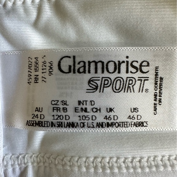 Glamorise Sport High Impact Underwire Sports Bra Full Figure 46D NEW - Picture 12 of 13